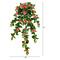 Nearly Natural; 41" UV Resistant Artificial Azalea Hanging Plant (Indoor/Outdoor) - Set of 2; Category:Bushes; Image:6